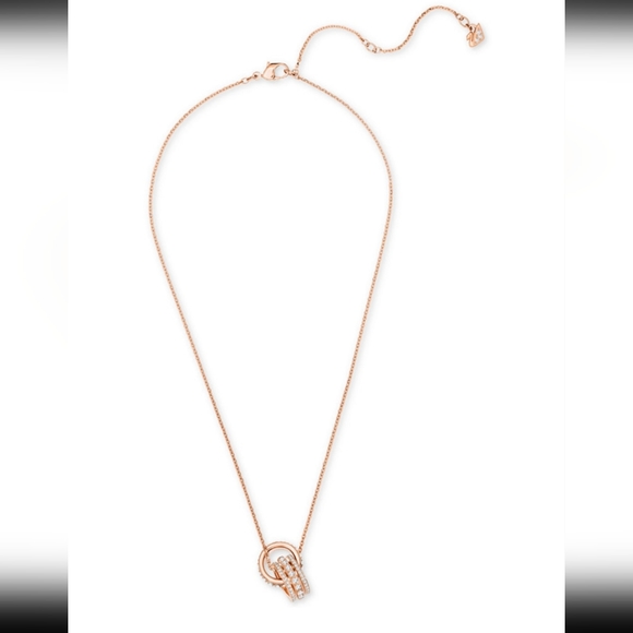 NWT - Swarovski Crystal Interlocking Loop Pendant Necklace - Picture 3 of 10